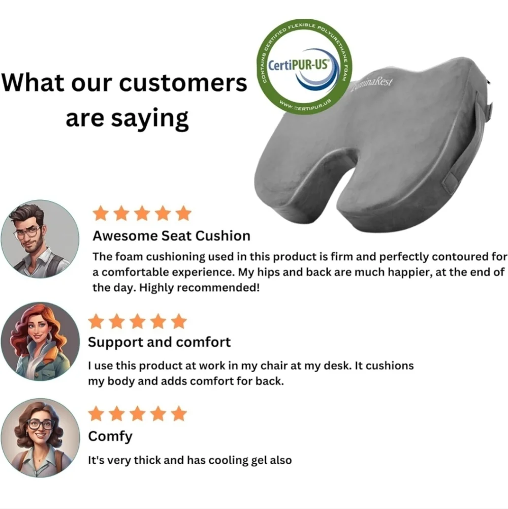 Certified Memory Foam Seat Cushion